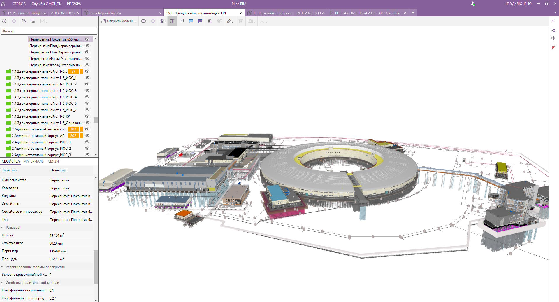 Опыт применения Pilot-BIM при проектировании объектов мегасайнс от  экспертов АО «ЦПТИ»